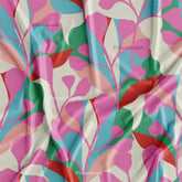 Abstract Colourful Floral Digital Printed Fabric Material For Kurti Wholesale